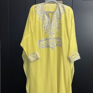 Yellow Kaftan Dress